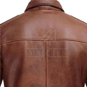 Premium Quality Men's <b>Leather</b> Winter <b>Jacket</b> with Stand Collar Front Logo Soft Lining Windproof & Breathable for <b>Long</b> Lasting Use - Product Image 4