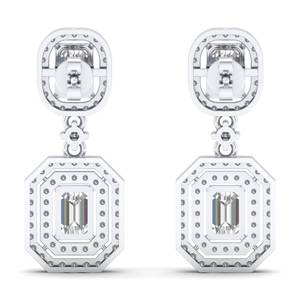 REYES Atractivos Pendientes de Oro Blanco de 14K con Baño de Rodio y Diamantes CVD Cultivados en Laboratorio para Mujer, Joyería Fina a los Mejores Precios - Product Image 4