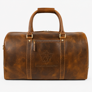 High Quality Leather Duffle <b>Bag</b> Men Business Travel Weekend Gym <b>Overnight</b> Luggage <b>Bag</b> - Product Image 1