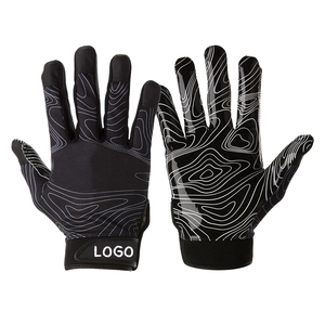 Gants de football américain pour hommes avec logo personnalisé et couleur unie, séchage rapide, gants de football américain tendance - Product Image 4