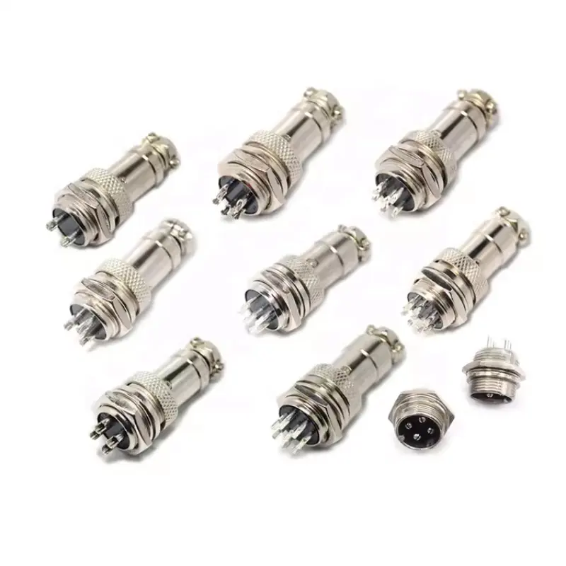 FYX Stock factory direct aviation connector plug socket GX16 2pin 3pin 4pin 5pin 6pin 7pin 8P male female connector