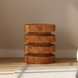 Min Natural Teakwood <b>Stool</b> Scandinavian Style Eco-Friendly Finish Durable Easy Clean for Home Decor Cafe Seating Hotel Furniture - Product Image 2