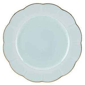 Assiette de présentation blanche durable avec bordure rouge, empilable, pour événements, achat en gros, vaisselle de traiteur pour banquets et mariages - Product Image 4