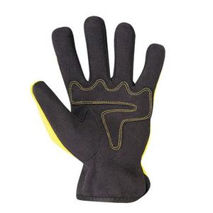 Racing <b>Gloves</b> Full Finger Yellow Black Textile Weaving Non Slip Outdoor Activities Unisex Mechanic <b>Gloves</b> - Product Image 3