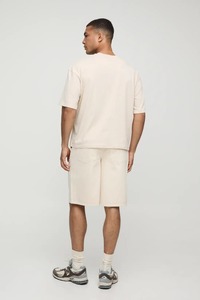 oversized loose fit <b>tshirt</b> men boxy drop shoulder heavy cotton streetwear blank <b>tshirt</b> bulk order supplier - Product Image 2