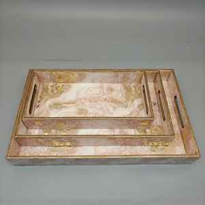 ถาดเสิร์ฟไม้กระถินณรงค์ทำมือ-ถาดสี่เหลี่ยมรักษ์โลก ทนทาน สำหรับโต๊ะกาแฟหรือห้องครัว-ขั้นต่ำ 100 ชิ้น - Product Image 1