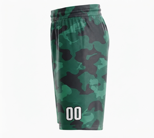Ensemble de maillots de basket-ball camouflage vert personnalisé, uniforme sans manches sublimé, respirant, vêtements de sport d'équipe, hommes, jeunes, entraînement sportif - Product Image 3
