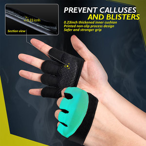 Gants de musculation unisexes de qualité supérieure, respirants, avec protection des paumes, rembourrés en mousse, pour le fitness et le cross-training - Product Image 5