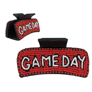 Barrettes à cheveux fantaisie faites à la main, moyennes, avec perles de rocaille, pour femmes et filles, fabriquées en Inde. - Product Image 5