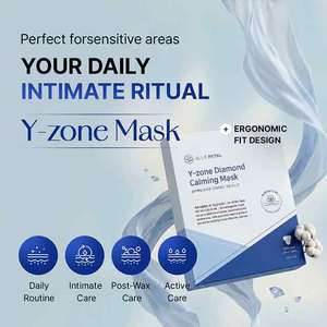 Mascarilla Íntima Femenina Blue Petal para la Zona Y, Vegana, de Microfibra, Calmante, Refrescante e Hidratante para Piel Sensible - Product Image 5