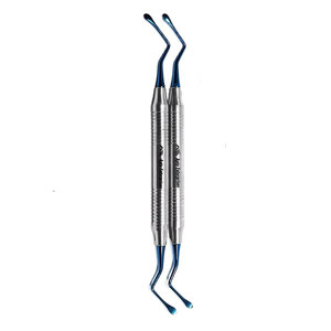 Curetas Dentales Lucas, Instrumentos Quirúrgicos Dentales con Puntas Dentadas de Color Azul, Herramientas Profesionales para el Cuidado Periodontal e Implantes - Product Image 1