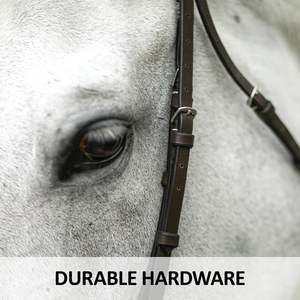 Brida de Cuero de Lujo para Caballo con Forma Anatómica, Herrajes Dorados y Riendas Ajustables, Cuero Genuino al por Mayor - Product Image 5