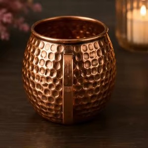 100% Pure Copper <b>Mug</b> Straw Handle <b>Large</b> Capacity Modern Design Customizable Logo High Quality Drinkware Home Office Outdoor Wine - Product Image 6