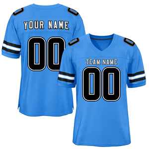 2k26 Nouveau style de maillot de football américain personnalisé pour hommes, col en V, manches courtes, uniforme d'équipe, chemise de sport performante - Product Image 4