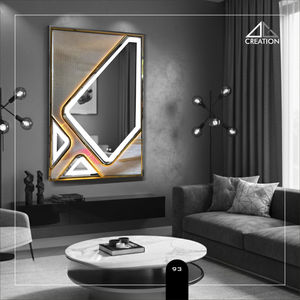 กระจกเงา SS PVD ติดผนังออกแบบตกแต่งศิลปะเคลือบผ้าพรีเมี่ยมสำหรับงานแต่งงานและตกแต่งอย่างหรูหรา - Product Image 1