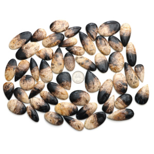 Wholesale Natural Plum Root Agate Loose Free Size Oval Pear Fancy Cabochon Cut Loose Gemstone At Wholesale Price - Product Image 3