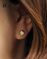 Pendientes de Lujo con Incrustaciones de Diamantes Corte Asscher, Modernos Pendientes Cuadrados de Diamantes en Oro de 14K, Joyería Elegante y Minimalista para Hombres y Mujeres