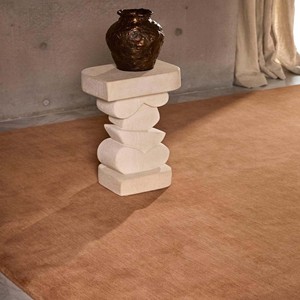 Solid Burnt <b>Orange</b> Area Rug Soft Plush Hand Tufted Woolen Area Carpet for Living Room Bedroom Minimalist Home Decor Luxury Style - Product Image 3