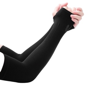 Manchons de bras roses pour femmes, protection anti-UV, légers, respirants, en Spandex et Polyester, pour le cyclisme, avec logo sur la manche droite - Product Image 6
