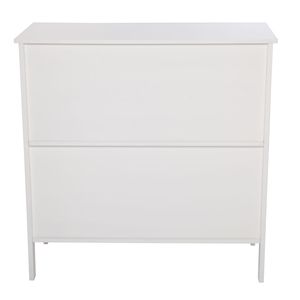 Mobiletto Laterale a Doppia Anta in Pino Bianco Stile Francese Antico, Grande Capacità di Stoccaggio per Soggiorno, Casa di Campagna, Bar Domestico, Trasparente - Product Image 4