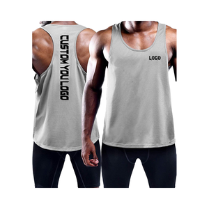 Camiseta sin mangas de poliéster personalizada al por mayor para hombre, top deportivo informal de verano para gimnasio, ropa deportiva barata, top muscular - Product Image 6