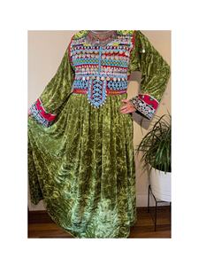 Tribal ethnique Vintage Kuchi Afghan à la main pleine broderie travail manuel Afghani robe traditionnelle Afghan Pashtun Culture robe 2023 - Product Image 4
