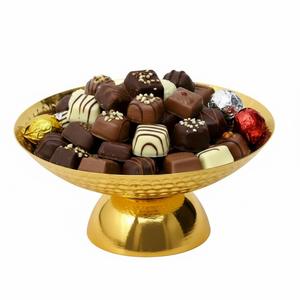 Elegante Juego de Regalo de Bombones en Tazón de Metal Dorado Martillado, Centro de Mesa para Bodas y Fiestas, Plato para Dulces Hecho a Mano de Primera Calidad en Oferta - Product Image 3