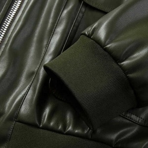 Veste en cuir d'agneau pour homme de haute qualité, prix de gros, logo personnalisé imprimé, disponible en différentes couleurs. - Product Image 5