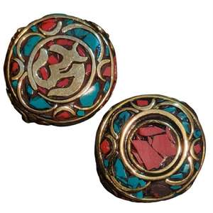 ลูกปัดเครื่องประดับหลากสีจากเปลือกหอยและปะการังทรงกลมของ Asthamangal Gift & Craft สำหรับสร้อยคอ สร้อยข้อมือ และจี้ - Product Image 1