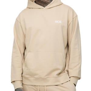 Sudadera con Capucha para Hombre, 350 GSM, Algodón y Felpa, Corte Holgado, Lisa, con Puños Acanalados, para Marcas de Ropa Urbana, Etiqueta Privada, OEM - Product Image 1