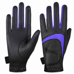 Guantes de equitación de cuero personalizados, guantes ecuestres premium con agarre, transpirables, para hombre y mujer, para competición y entrenamiento - Product Image 1