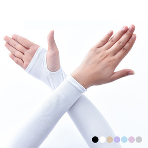 Lot de 2 manchons de bras respirants en Spandex/Polyester pour le sport, protection solaire UV, couvre-mains rafraîchissants, unisexe, pour la course et le cyclisme - Product Image 4