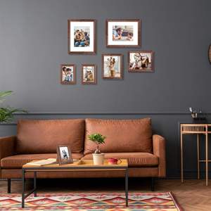 Picture <b>Frame</b> Brown Rustic Vintage Photo <b>Frame</b> with Real Glass <b>Frames</b> for <b>Wall</b> Mount and Tabletop - Product Image 4