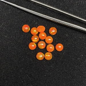 Certificado 8mm naranja Natural ópalo etíope cabujón plano ópalo de fuego joyería de moda piedras preciosas sueltas para compras en línea Alibaba - Product Image 2