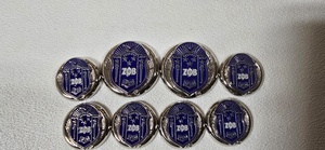 Wholesale High-quality Customize ZETA PHI BETA Sorority Custom <b>Buttons</b> for blazers in Silver color 8 <b>Buttons</b> - Product Image 3