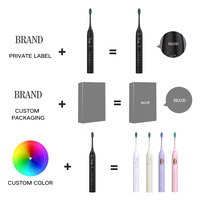 Brosse à dents électrique sonique D12, plusieurs modes de nettoyage, minuterie intelligente rechargeable, élimination efficace de la plaque dentaire, soin blanchissant des dents