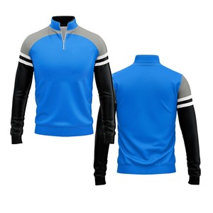 Men Black Yellow Stand 1/4 Collar Zipper Jerseys Full Sleeve Moisture Wicking Sportswear All Seasons Regular Fit Sports Jersey - Product Image 3
