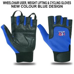 Gants de cyclisme sans doigts ajustables pour hommes et femmes, avec paume antidérapante et protection antichoc, en cuir, pour le fitness, l'escalade et la gym - Product Image 3