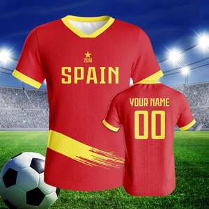 Custom Personalized Football Shirt for Men Women Youth <b>Athletic</b> Shirt Fan Gift Spain Soccer Jersey with Print Name Number - Product Image 5