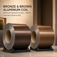 Bobine d'aluminium prépeinte pour le travail des métaux, sélection de couleurs 3003 3104 3105 avec épaisseur et largeur personnalisées