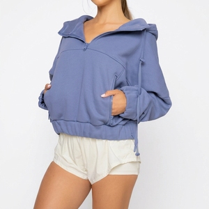 Sweat à capuche d'hiver streetwear uni respirant de haute qualité, vente en gros, 100% coton molletonné, unisexe, prix bas, 240g - Product Image 1
