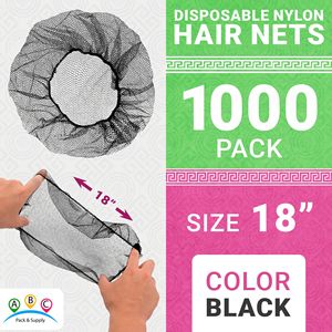 18 pollici nero monouso rete per capelli 1000 Nylon reti per capelli per il servizio di ristorazione medico elastico monouso cappuccio chirurgico - Product Image 2