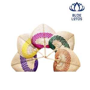 OFERTA ESPECIAL Abanico de Mano con Hoja de Palma y Orquídea Blanca 2025, Recuerdos Rústicos para Bodas, Regalo Ecológico Natural para Invitados, Decoración - Product Image 1