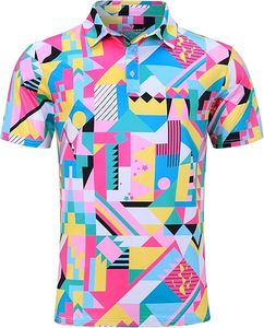 Polo de Golf para Hombre Hemistyles - Estampado Animal, Spandex/Poliéster, Transpirable y de Secado Rápido - Product Image 1