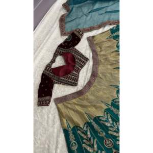 Lehenga Choli de poliéster para fiesta con bordado de hilo y lentejuelas - Product Image 3