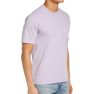 Cotton Polyester and Rayon Crew Neck <b>T</b>-<b>Shirt</b> <b>with</b> Front <b>Pocket</b> Printed Pattern - Product Image 2