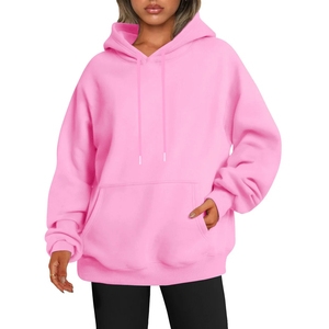 Unisex Oversized Hooded Sweatshirt Solid Color Cotton Fleece Pocket Design Regular Fit Autumn Wear - Product Image 5