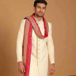 Sherwani décontracté pour homme, tenue de marié indienne et pakistanaise, protection solaire, infroissable, toutes saisons - Product Image 6