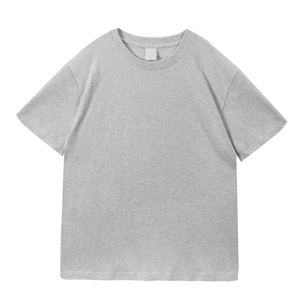 T-shirt col rond en coton peigné pur 220g pour homme, coupe ample, couleur unie, broderie logo personnalisée OEM, prix usine Chine Bangladesh - Product Image 5