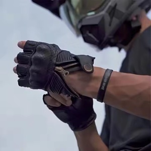 Fabricación directa de fábrica Guantes de moto personalizables Calidad profesional Totalmente diseñado para deportes al aire libre de cuero de cabra - Product Image 4